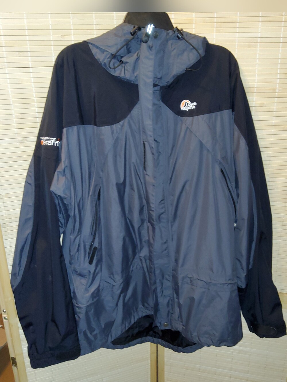 Lowe Alpine Men's Two-Tone Navy Gray Waterproof Jacket